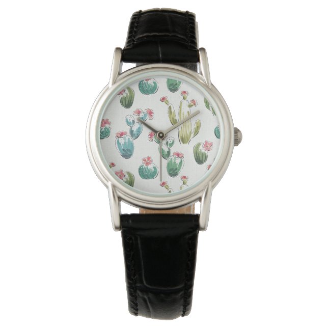 Ökenbloomsteg | ROSA MÖNSTER Armbandsur (Framsida)