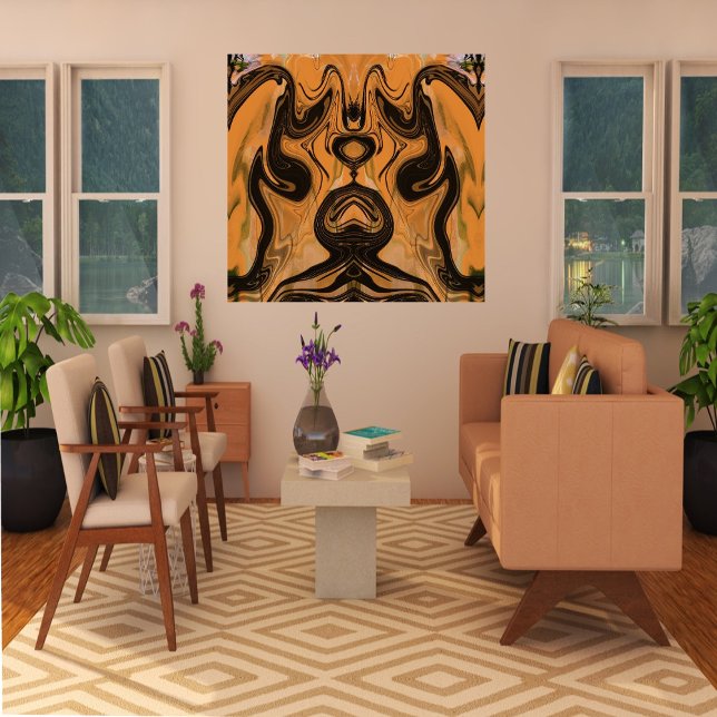 Ökenbrun Abstrakt På Lindad Canvastryck (Skapare uppladdad)