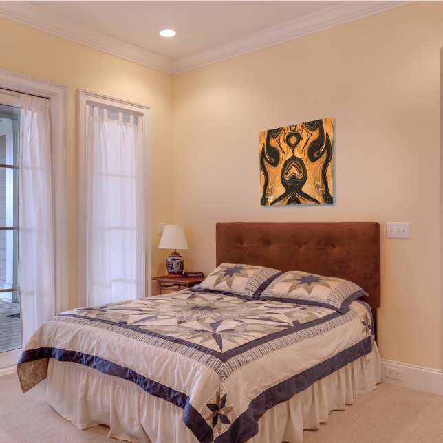 Ökenbrun Abstrakt På Lindad Canvastryck (Skapare uppladdad)