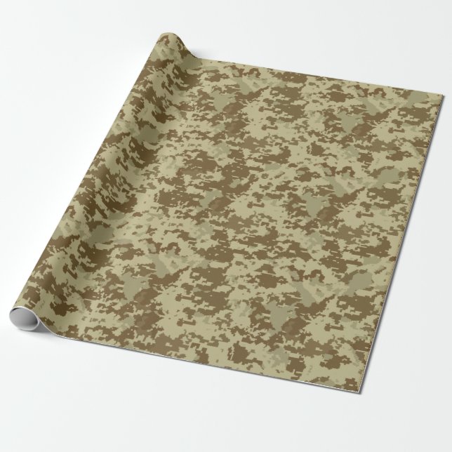 Ökenbrun kamouflagepresentpapper presentpapper (Utrullad)