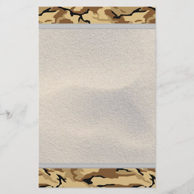 Ökenfärg Camo med Sandbakgrund - Non Brevpapper (Framsida)