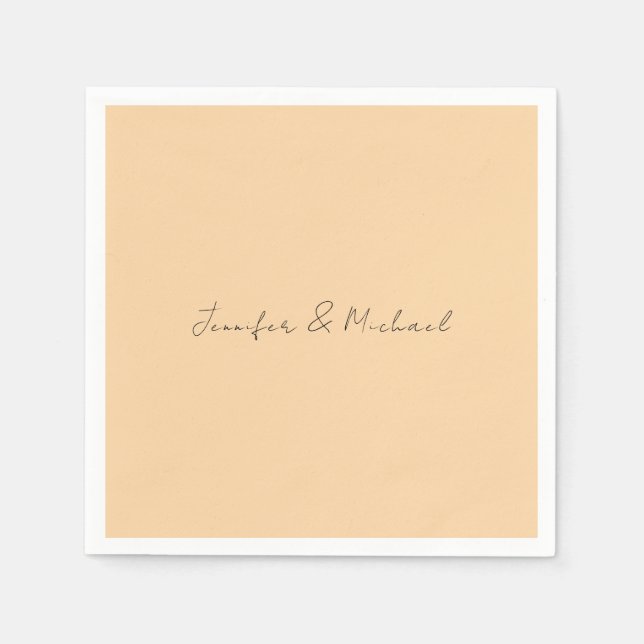 Ökenfärg Professionell Modern Enkel Minimalistisk Pappersservett (Framsidan)