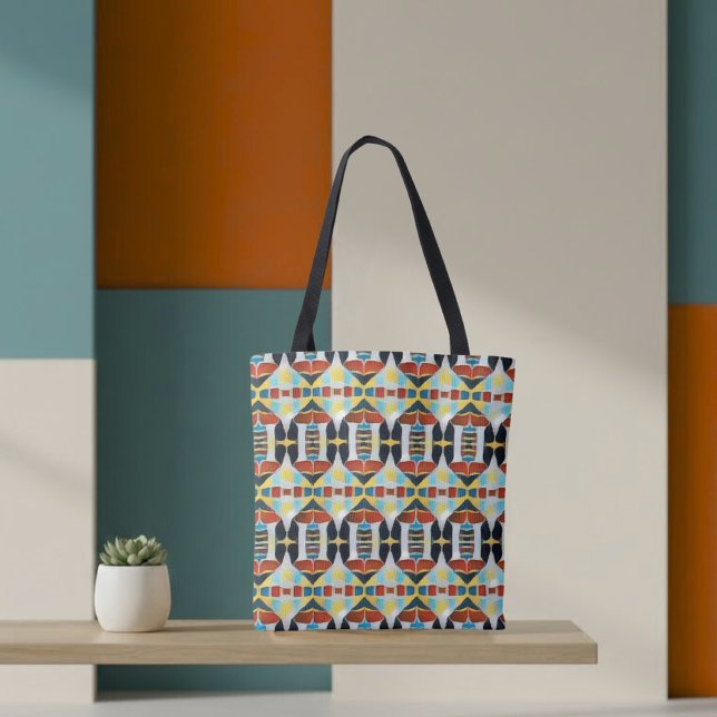 Ökengeometri Tribal Totebag Tygkasse (Skapare uppladdad)