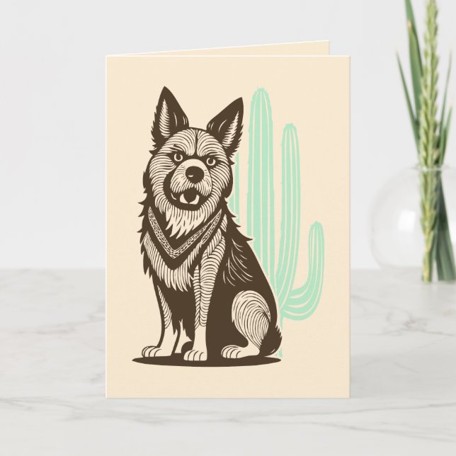ökenhund tack kort (Framsida)