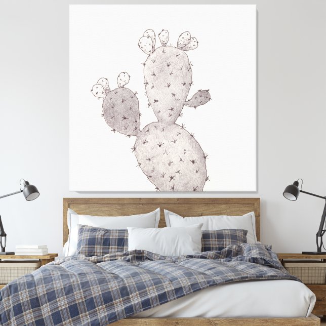 Ökenkaktus Canvastryck (Insitu (sovrum))