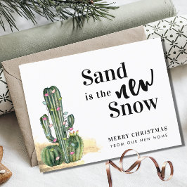 Ökenkaktus God Jul Ny adress Meddelande Vykort