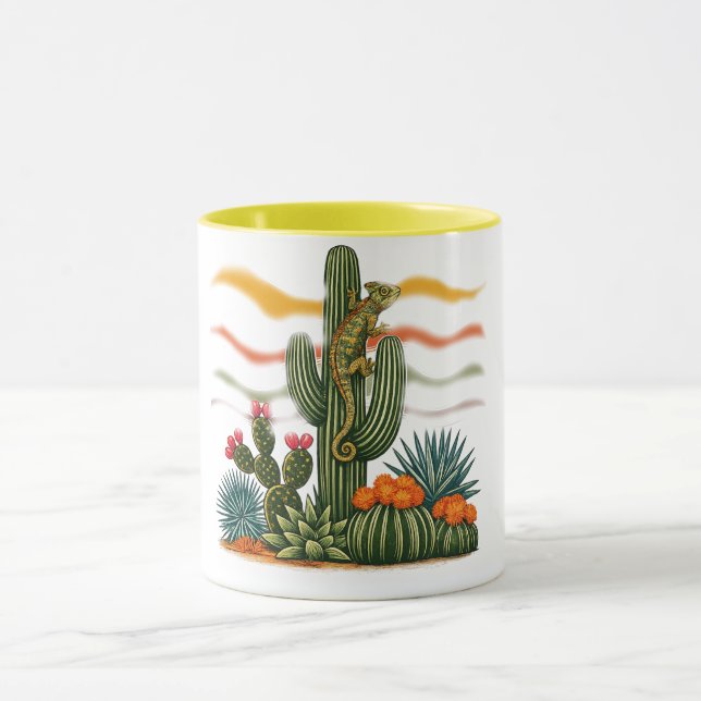 Ökenkaktus skjorta, Sydväst kaktus tee, Boho W Mugg (Center)