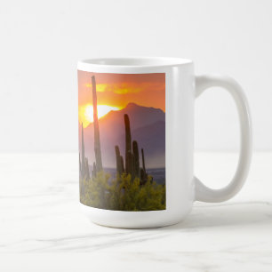 Ökenkaktus solnedgång, Arizona Kaffemugg
