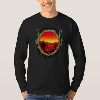 Ökenkaktus Solnedgång På Mörka Ökenvägen Weste T Shirt