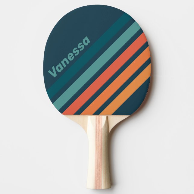 Ökenkaktus Soluppgångs Sneda Ränder med Namn Pingisracket (Framsidan)