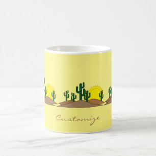 Ökenkaktussolnedgång Thunder_Cove Kaffemugg