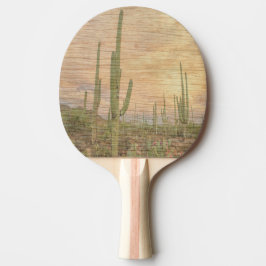 Ökenkaktusväxter på trästruktur Foto Bild Pingisracket