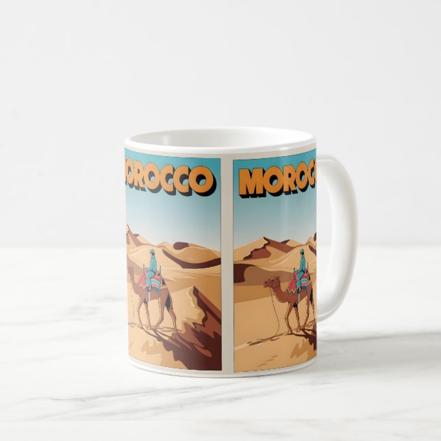 Ökenkamera med marockansk resevykort, gåva från re kaffemugg (Framsida höger)