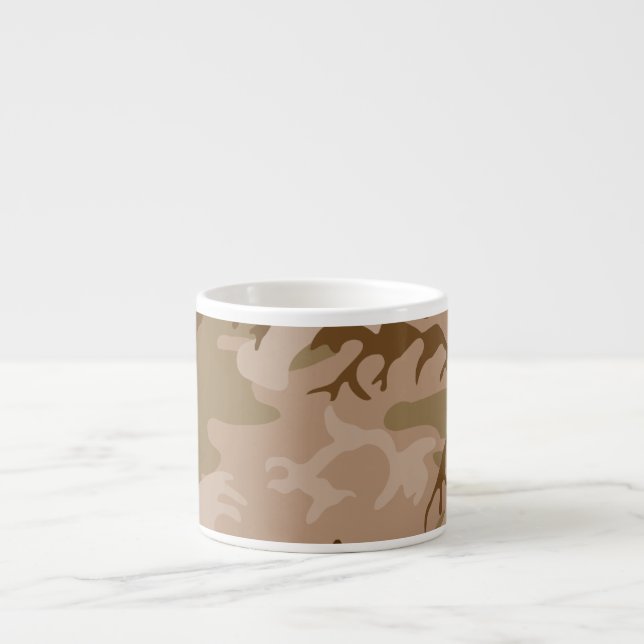 Ökenkamouflage - Brun kamouflage Espressomugg (Framsidan)