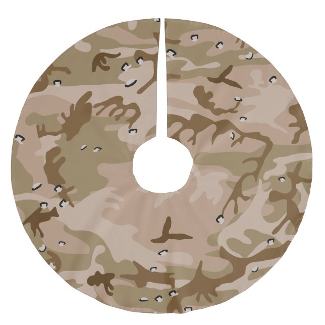 Ökenkamouflage Med Småsten, Militär, Armé Julgransmatta Borstad Polyester (Framsidan)