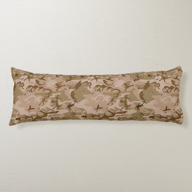 Ökenkamouflage med småsten, militär, armé kroppskudde (Framsidan)