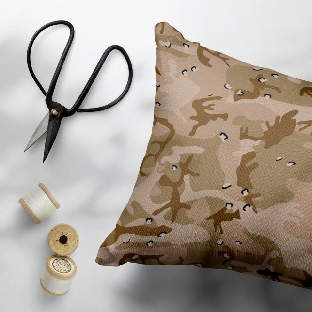 Ökenkamouflage med småsten, militär, armé prydnadskudde (Skapare uppladdad)
