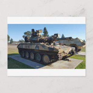 Ökenkamouflage militär tank vykort