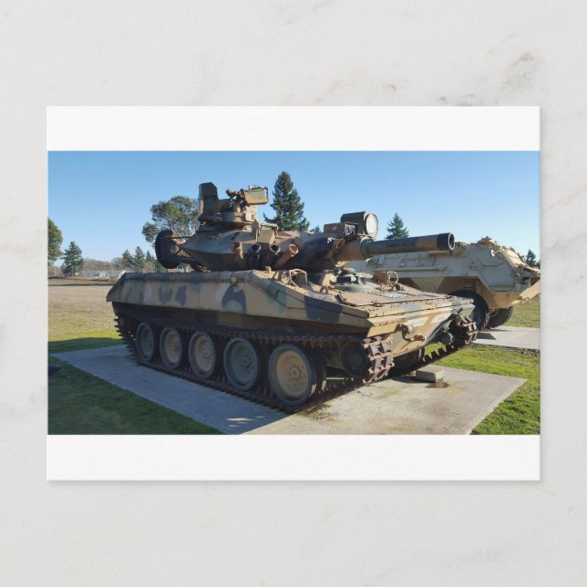 Ökenkamouflage militär tank vykort (Framsida)