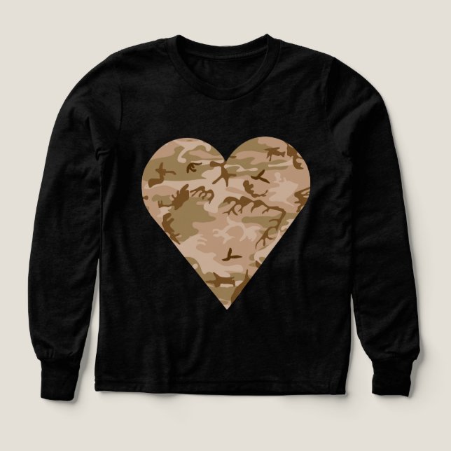 Ökenkamouflage mönster, Militärmönster, Armé T Shirt (Design framsida)