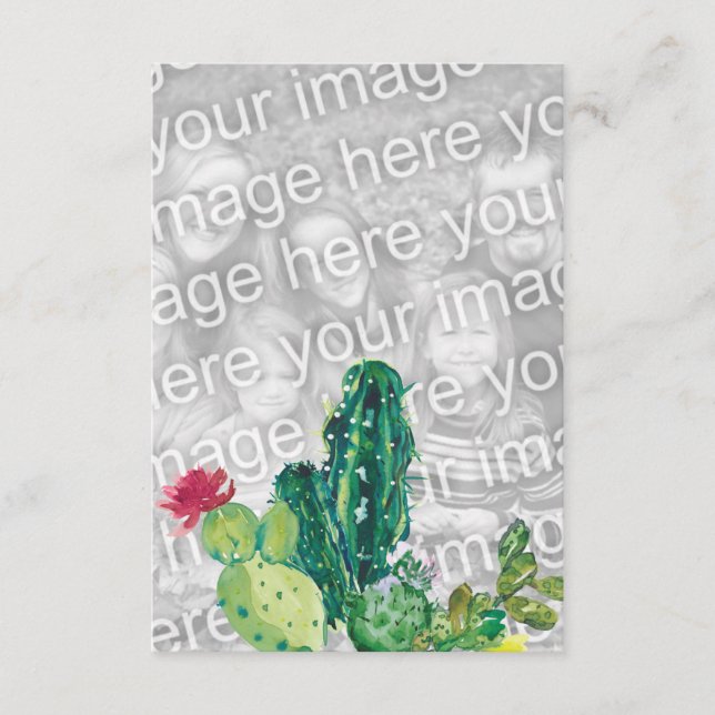 Ökenkurva, vattenfärg Lägg till dina egna foton Tilläggskort (Framsida)