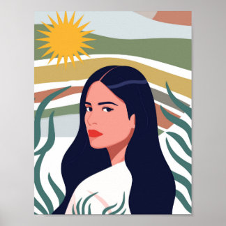 Ökenkvinnlig konst poster