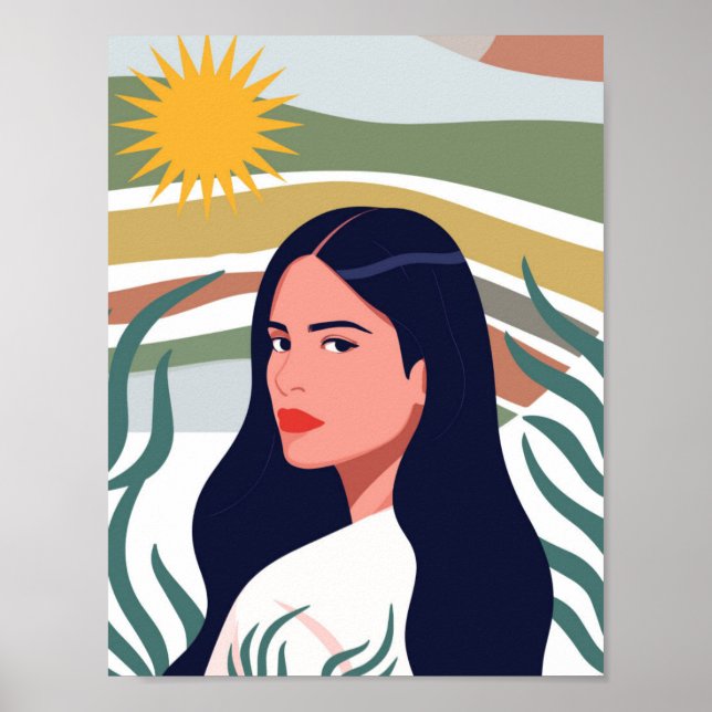 Ökenkvinnlig konst poster (Framsidan)