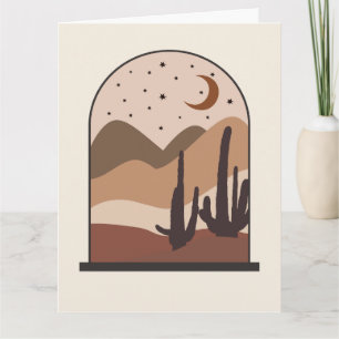 Ökenlandskap, Arizona, Boho Abstrakt Konst Kort