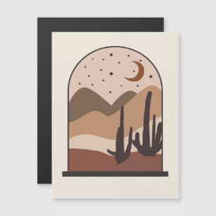 Ökenlandskap, Arizona, Boho Abstrakt Konst Magnetisk Inbjudningskort