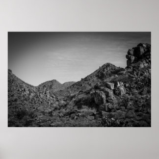 ökenlandskap med graffiti poster