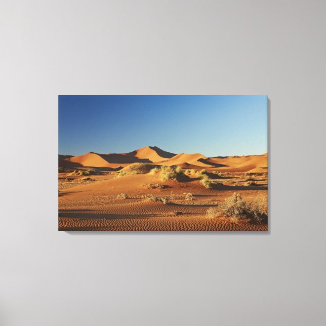 ökenlandskapet Namib i Sossusvlei, Canvastryck (Framsida)