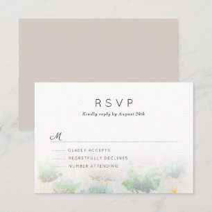 Ökenlandskapsbröllop RSVP OSA Kort