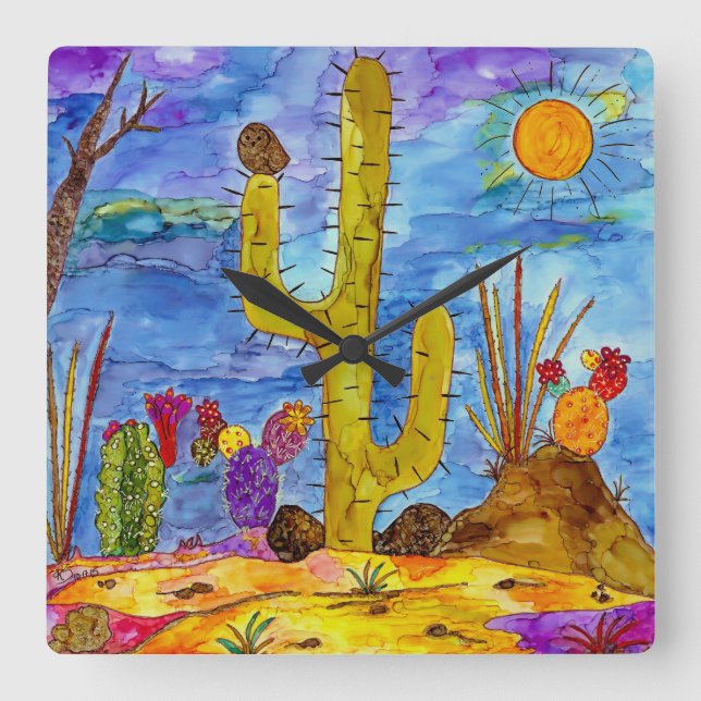 Ökenlås Fyrkantig Klocka (Framsida)