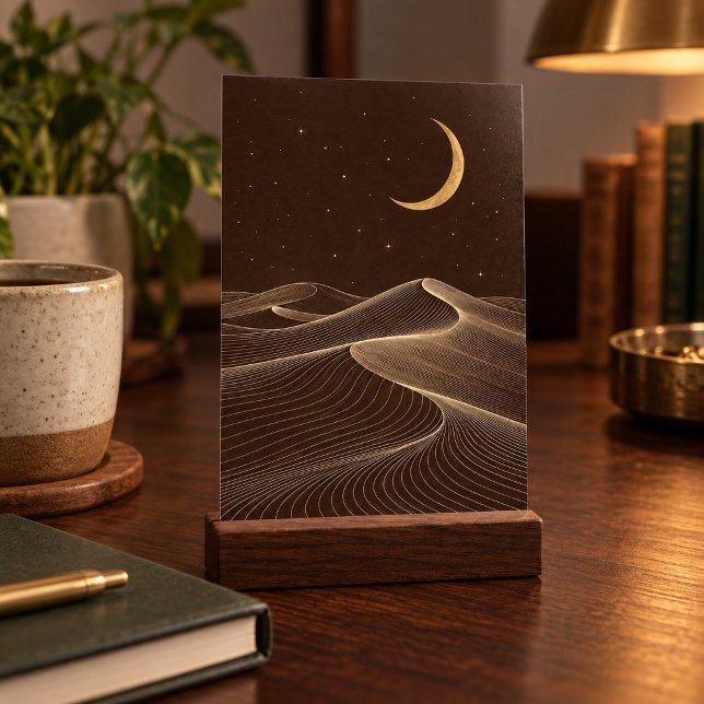 Ökenlinje Nocturne Konsttryck Poster (4 x 6 inch unframed semi-gloss print. Flat printed artwork. Styled scene; props not included.)