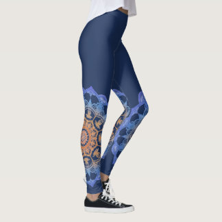 ÖkenMandala vid den Megaflora designen Leggings