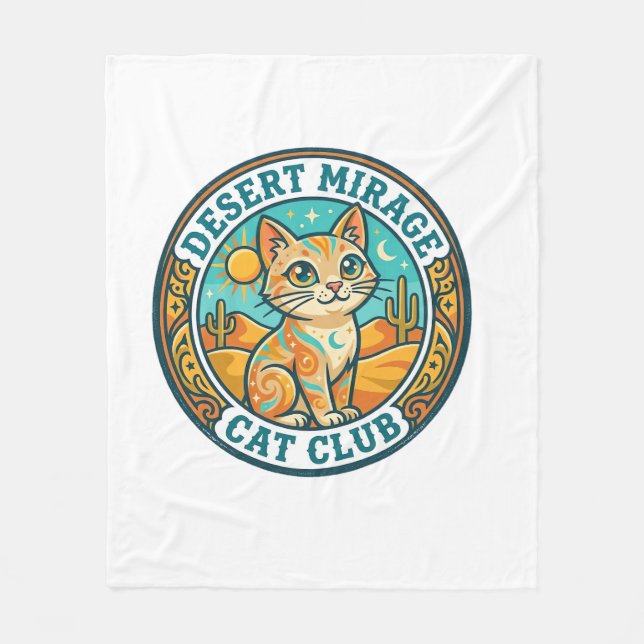 Ökenmirage Katt Kattmamma Presentidé - Ökenmirage Fleecefilt (Framsidan)