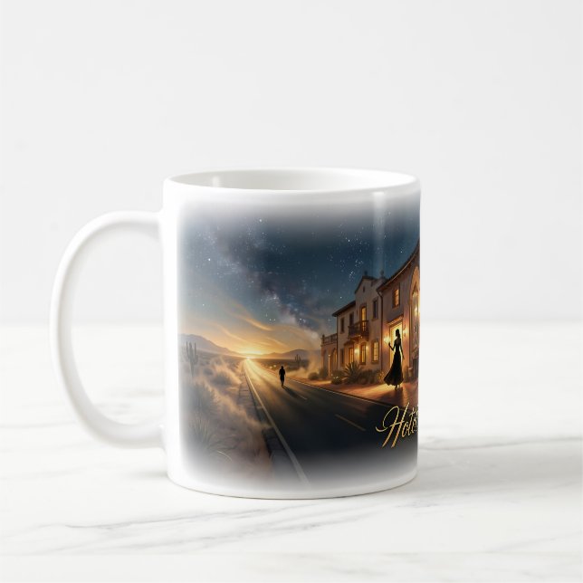 Ökenmirage Natt Hotell Mysterium Scen Mugg (Vänster)