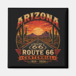 Ökenmotorvägen Route 66 Centennial Samlarobjekt Magnet