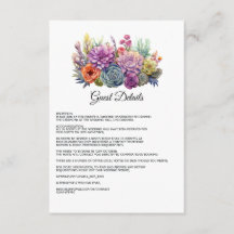 Ökennyanser Blommig Bröllopsgästinformation