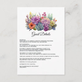 Ökennyanser Blommig Bröllopsgästinformation Tilläggskort