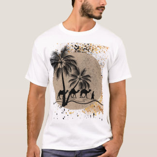 Ökenpalmer och kameler T-shirt