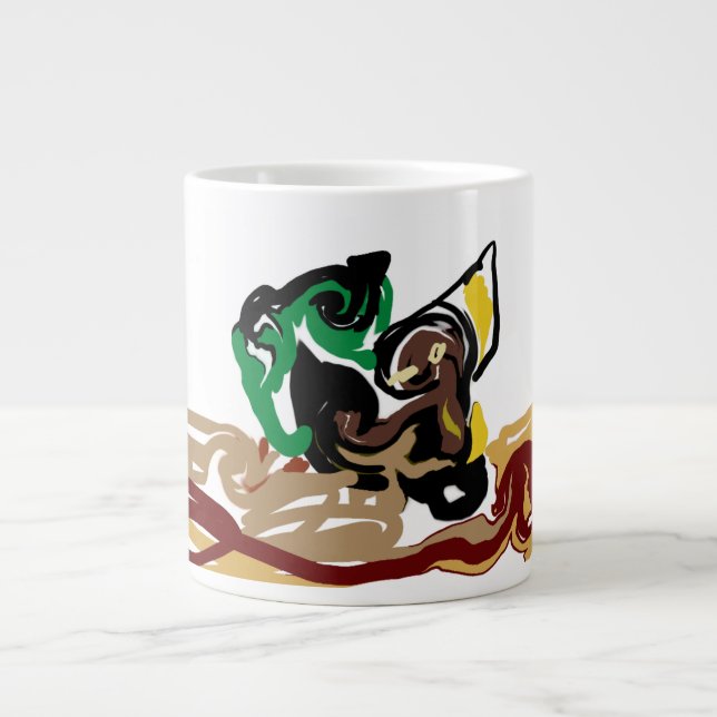 Ökenräv konst jumbo mugg (Framsidan)
