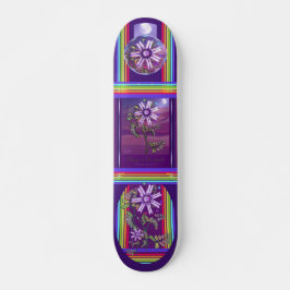 Ökenrullbräda med blomma mini skateboard bräda 18,5 cm