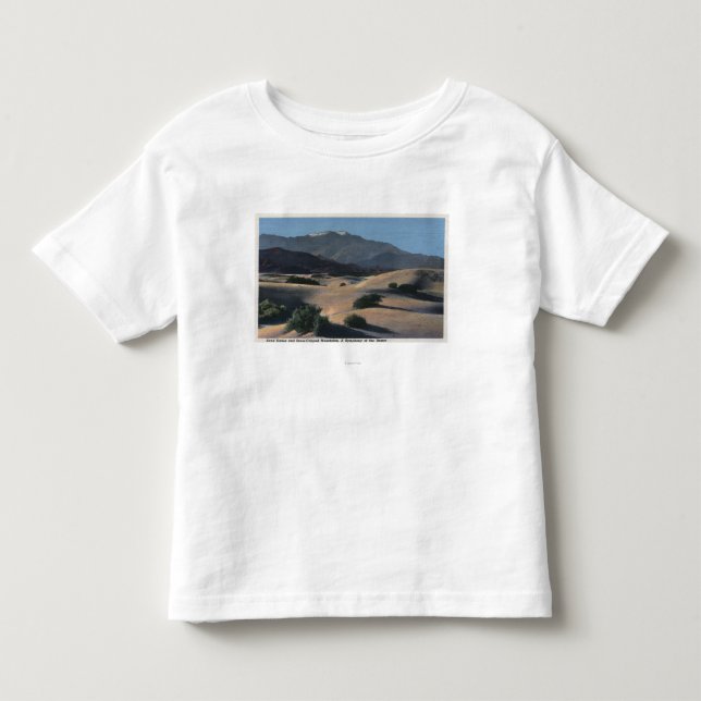 ÖkenSanddyner och Snö-Capped berg Tee Shirt (Framsida)
