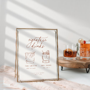 Ökensiendra Namnteckning Drinks Poster