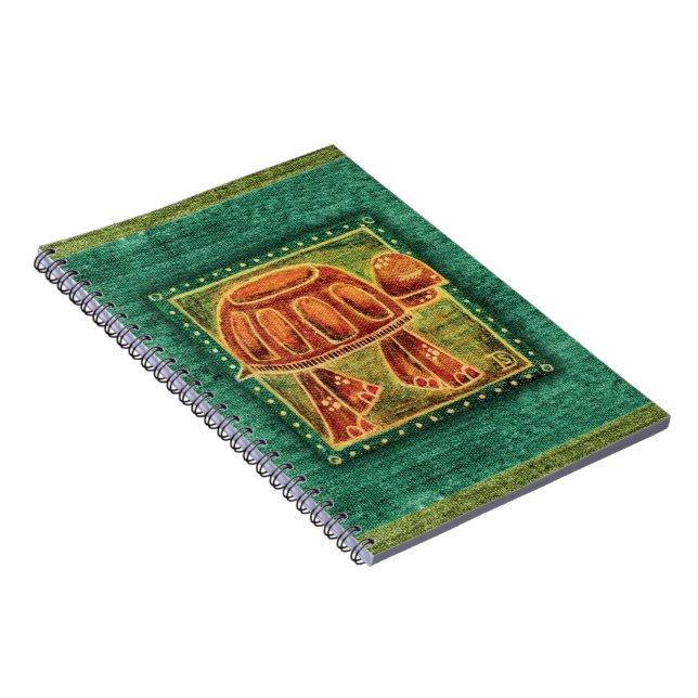 Ökensköldpadda i olje- pastell anteckningsbok (Högra Sidan)