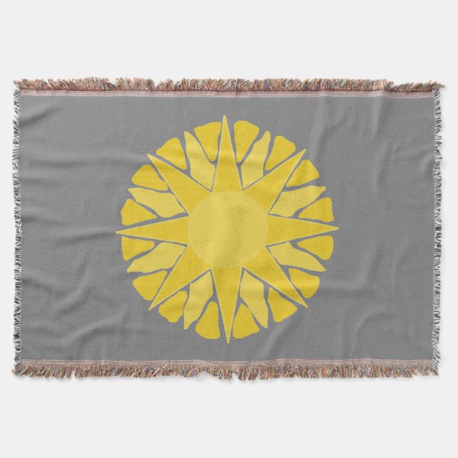 Ökensol! grå färg mysfilt (Framsidan)