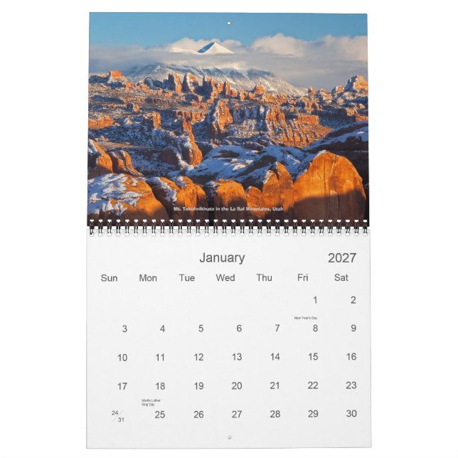 ÖkenSouthwest 2011 sceniska kalender (Jan 2027)