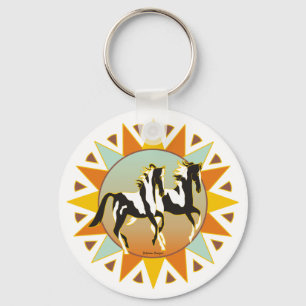 Ökenstjärnan målar hästen Keychain Nyckelring