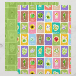 Ökenväxter Scrapbookpapper